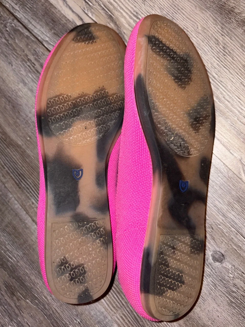 Rothy's Hot Pink Knit Ballet Flats